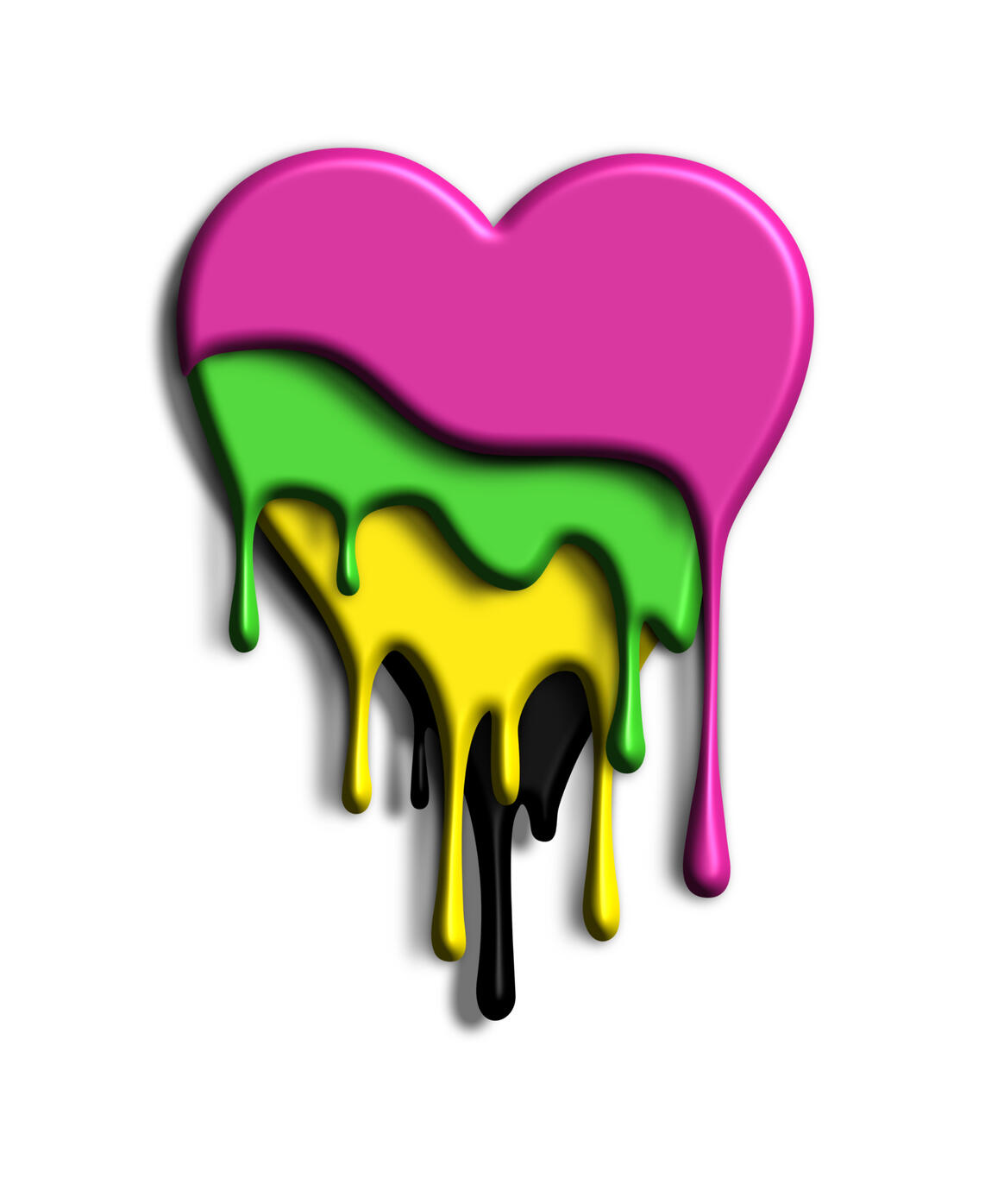 Hjärta i olika färger gjord i Affinity Designer.