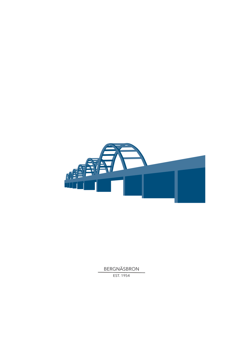 Bild på Bergnäsbron gjord i Affinity Designer.